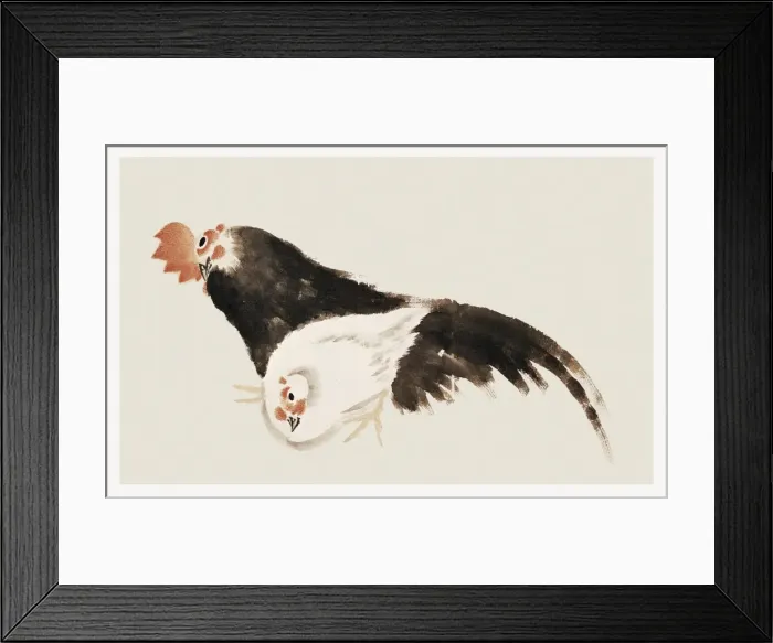 Framed Print : HOKUSAI, Katsushika (1760-1849). Cocks. Japanese Framed Print : HOKUSAI, Katsushika (1760-1849). Cocks. Japanese