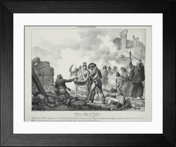 Framed Print : Spain. Peninsular War (1808-1814). First Siege Framed Print : Spain. Peninsular War (1808-1814). First Siege