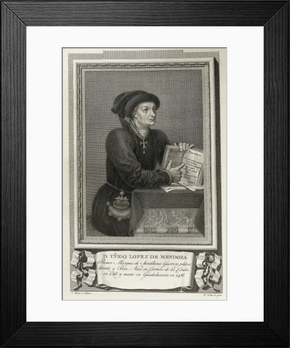 Framed Print : SANTILLANA, ILde Mendoza, marqu鳠de Framed Print : SANTILLANA, ILde Mendoza, marqu鳠de