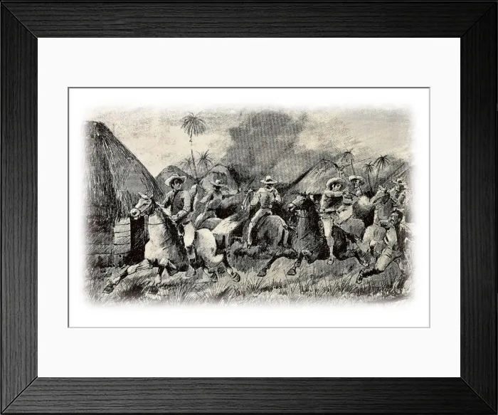 Framed Print : Cuba. War of independence (1868-1898). Fire Framed Print : Cuba. War of independence (1868-1898). Fire