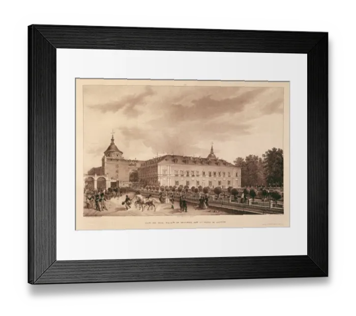 Framed Print : Spain (19th c. ). Royal Palace of Aranjuez, eastern Framed Print : Spain (19th c. ). Royal Palace of Aranjuez, eastern