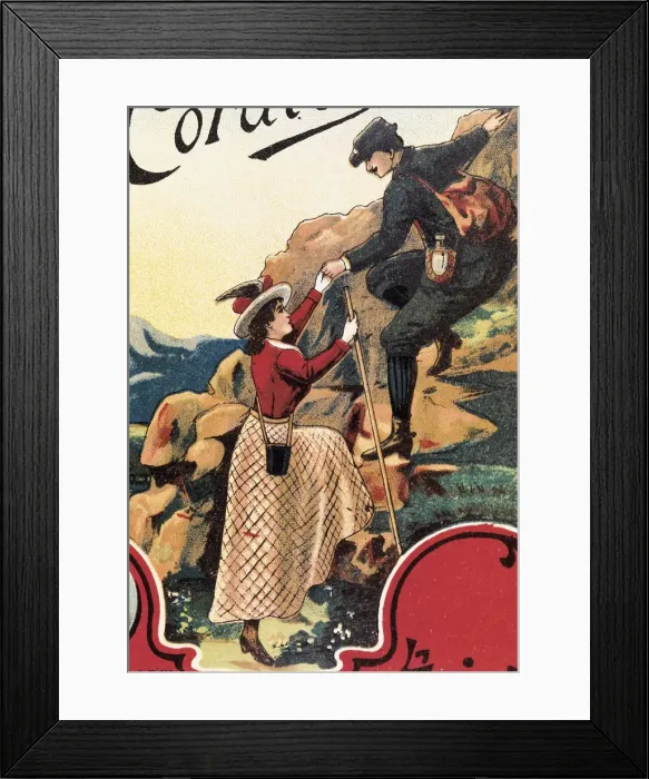 Framed Print : Alpinism at the beggining of 20th c Framed Print : Alpinism at the beggining of 20th c