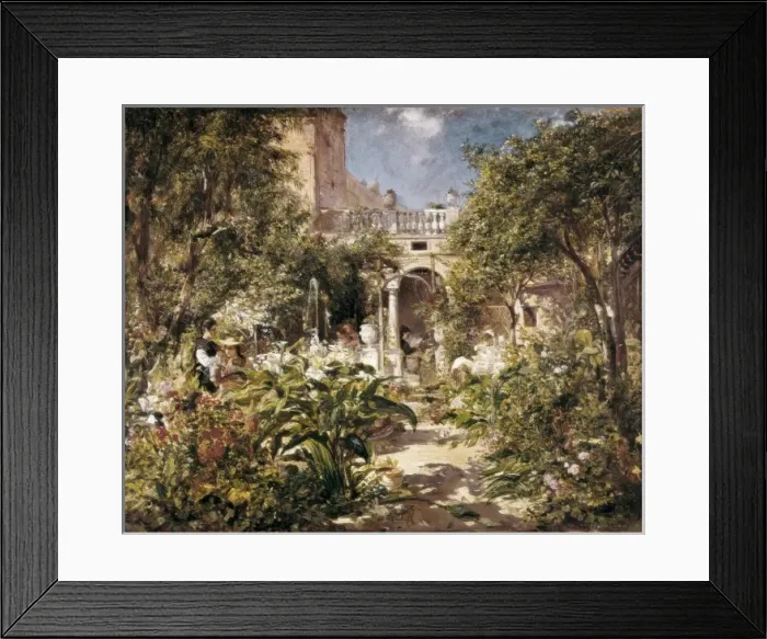 Framed Print : MARTI i ALSINA, Ramon (1826-1894). Garden of Framed Print : MARTI i ALSINA, Ramon (1826-1894). Garden of