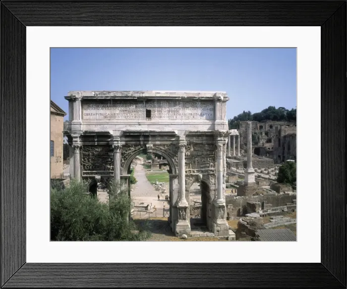 Framed Print : Arch of Septimius Severus. 203. ITALY. LAZIO Framed Print : Arch of Septimius Severus. 203. ITALY. LAZIO