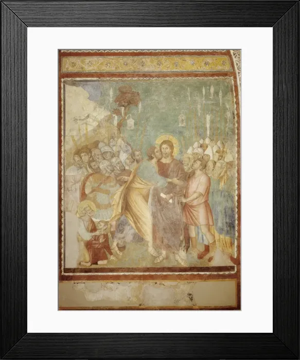 Framed Print : Christ Being Captured in Gethsemane. 1300. ITALY Framed Print : Christ Being Captured in Gethsemane. 1300. ITALY