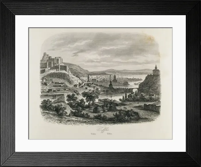 Framed Print : Tbilisi in 1863. Engraving Framed Print : Tbilisi in 1863. Engraving