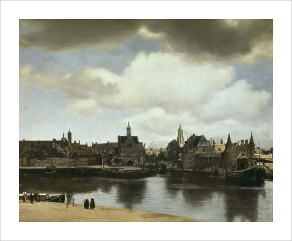 VERMEER, Johannes (1632-1675). View on Delft
