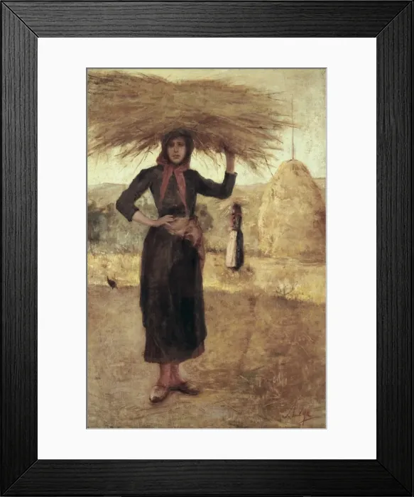 Framed Print : LEGA, Silvestro (1826-1895). Peasant woman with Framed Print : LEGA, Silvestro (1826-1895). Peasant woman with