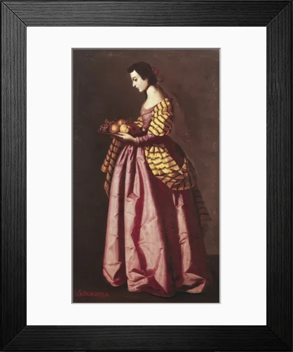 Framed Print : ZURBARAN, Francisco de (1598-1664). Saint Dorothy Framed Print : ZURBARAN, Francisco de (1598-1664). Saint Dorothy
