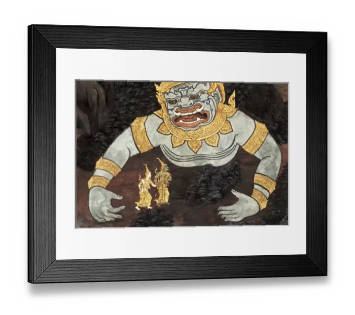 Framed Print : THAILAND. Khamphaeng Phet. Wat Phra Kaeo. Painting Framed Print : THAILAND. Khamphaeng Phet. Wat Phra Kaeo. Painting