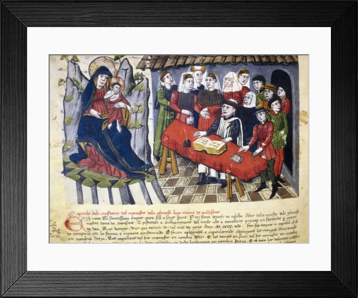 Framed Print : Red Book of Montserrat. 14th c. - 16th c. SPAIN Framed Print : Red Book of Montserrat. 14th c. - 16th c. SPAIN