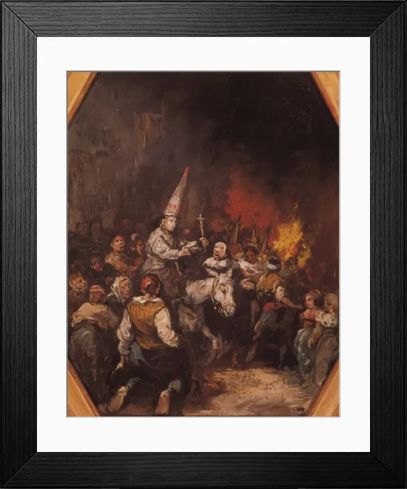 Framed Print : LUCAS VELAZQUEZ, Eugenio (1817-1870). Damned Framed Print : LUCAS VELAZQUEZ, Eugenio (1817-1870). Damned