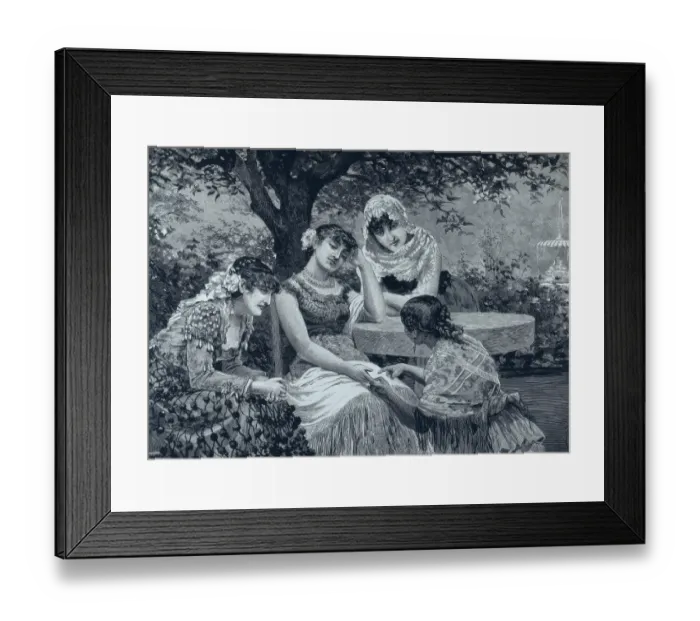 Framed Print : La buenaventura (The fortune). 1884. Engraving Framed Print : La buenaventura (The fortune). 1884. Engraving