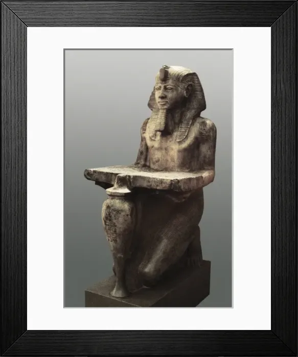 Framed Print : Ramesses II with the Table of Abydoss. 13th c Framed Print : Ramesses II with the Table of Abydoss. 13th c