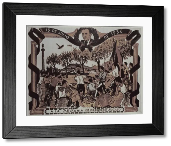 Framed Print : ASCASO, Francisco (1901-1936). Anarchist leader Framed Print : ASCASO, Francisco (1901-1936). Anarchist leader