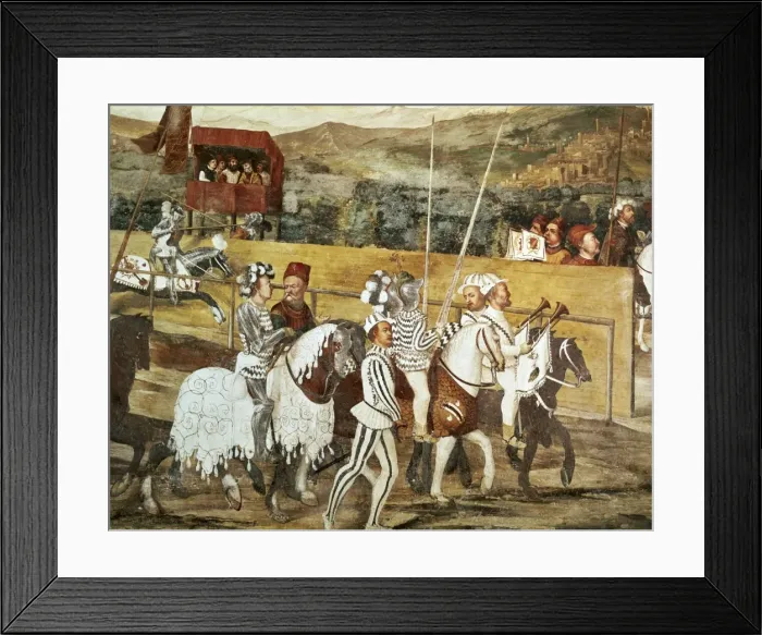Framed Print : ITALY. Bergamo. Malpaga Castle. Detail of a painting Framed Print : ITALY. Bergamo. Malpaga Castle. Detail of a painting
