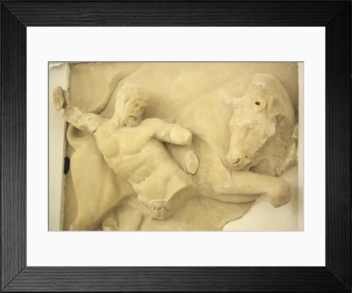 Framed Print : Hercules Wrestling the Bull of Knossos into Submission Framed Print : Hercules Wrestling the Bull of Knossos into Submission