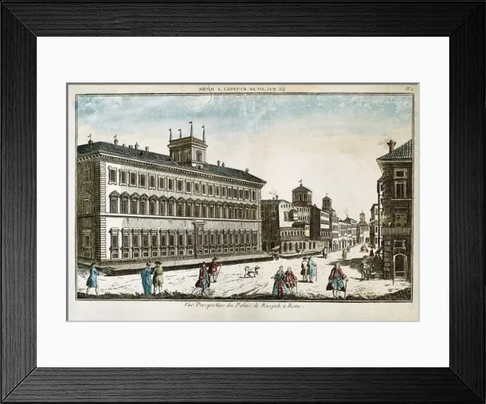 Framed Print : Ruspoli Palace at Rome (18th c. ). Engraving Framed Print : Ruspoli Palace at Rome (18th c. ). Engraving