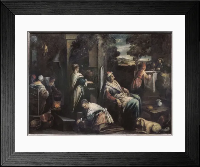 Framed Print : Disciples of Emmaus. 16th c. Work by Francesco Framed Print : Disciples of Emmaus. 16th c. Work by Francesco