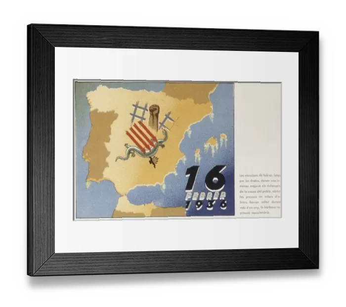 Framed Print : Spain. Second Republic (1931-1936). 16th February Framed Print : Spain. Second Republic (1931-1936). 16th February