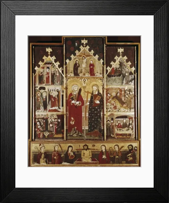 Framed Print : CASTELLFOLLIT, Master of (before 1400). Altarpiece Framed Print : CASTELLFOLLIT, Master of (before 1400). Altarpiece