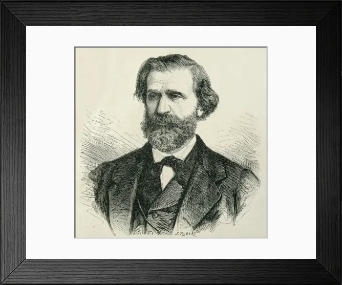 Framed Print : VERDI, Giuseppe (1813-1901). Portrait appeared Framed Print : VERDI, Giuseppe (1813-1901). Portrait appeared