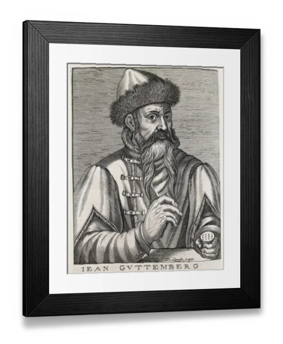 Framed Print : Gutenberg, Johannes Gensfleich (c. 1400-1468) Framed Print : Gutenberg, Johannes Gensfleich (c. 1400-1468)