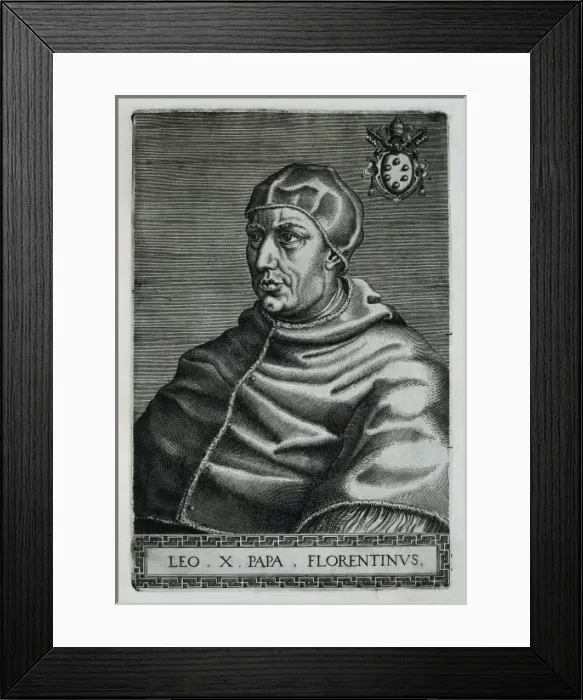 Framed Print : LEO X (1475-1521). Pope (1513-1521). Giovanni Framed Print : LEO X (1475-1521). Pope (1513-1521). Giovanni