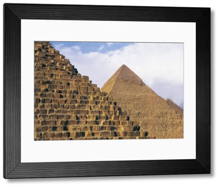 Framed Print : EGYPT. GIZA. Giza. Pyramids of Menkaure, Khafre Framed Print : EGYPT. GIZA. Giza. Pyramids of Menkaure, Khafre