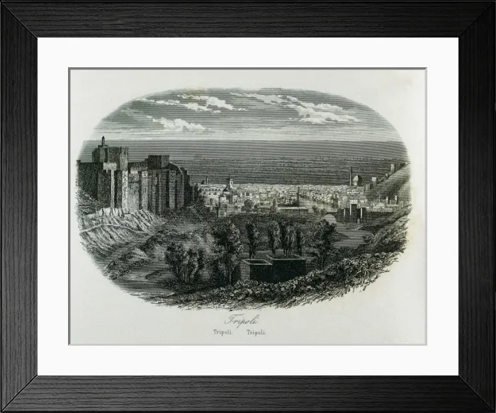Framed Print : Ottoman Empire (1863). Tripoli. Picture from Framed Print : Ottoman Empire (1863). Tripoli. Picture from