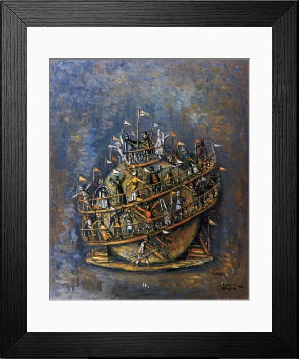 Framed Print : Scenography by Alexander Tyshler for the final Framed Print : Scenography by Alexander Tyshler for the final