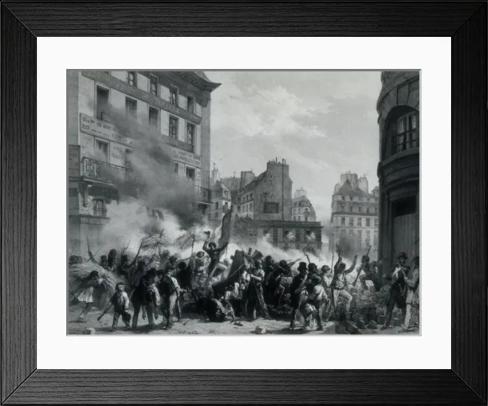 Framed Print : France. Revolution of 1848. Fight and taking Framed Print : France. Revolution of 1848. Fight and taking