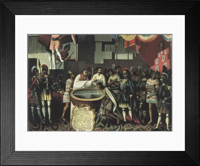 Framed Print : CUAUHTɍOC (1502-1525). Last Aztec ruler. Nephew Framed Print : CUAUHTɍOC (1502-1525). Last Aztec ruler. Nephew