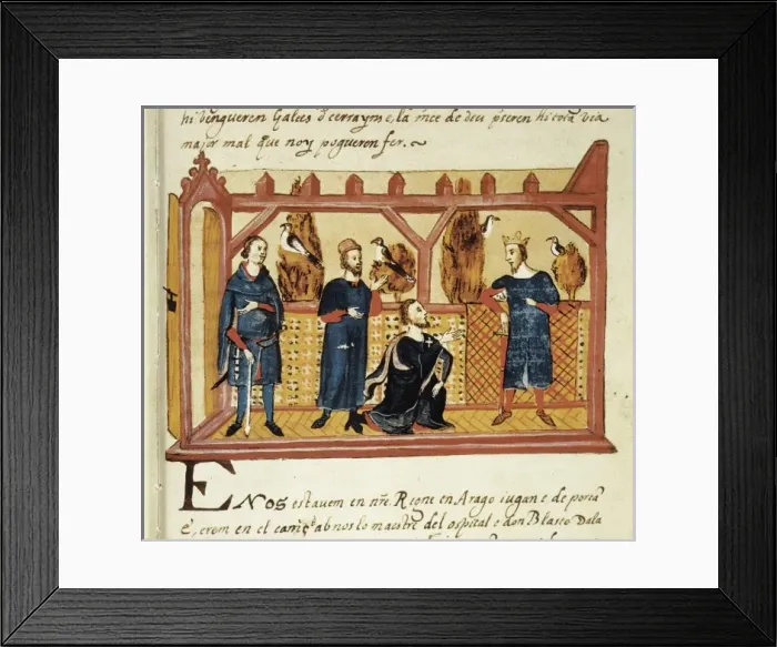 Framed Print : Spain. Crown of Aragon. 13th c. Facsimile of Framed Print : Spain. Crown of Aragon. 13th c. Facsimile of