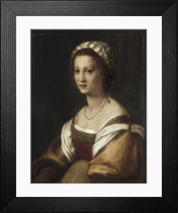 Framed Print : SARTO, Andrea del (1486-1531). Lucrecia di Baccio Framed Print : SARTO, Andrea del (1486-1531). Lucrecia di Baccio