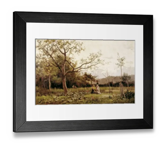 Framed Print : VAYREDA i VILA, Joaquim (1843-1894). Two Young Framed Print : VAYREDA i VILA, Joaquim (1843-1894). Two Young