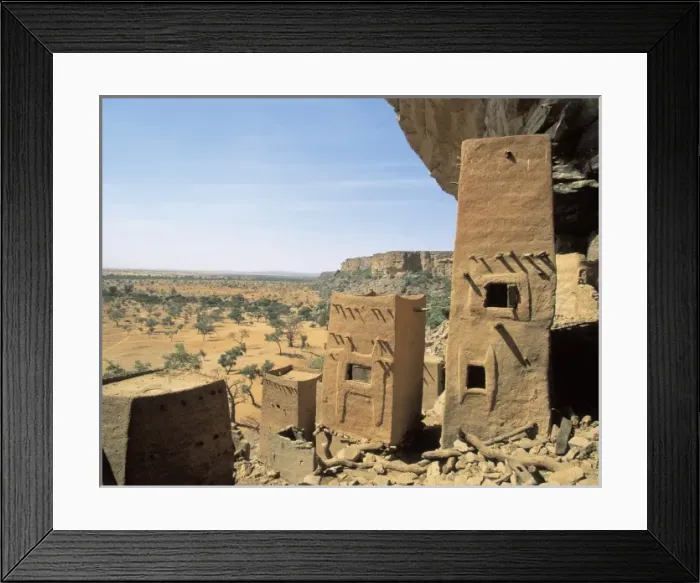 Framed Print : MALI. MOPTI. Teli. Cliffs of Bandiagara Framed Print : MALI. MOPTI. Teli. Cliffs of Bandiagara