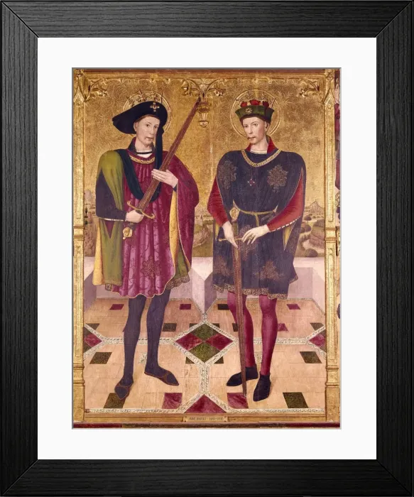 Framed Print : HUGUET, Jaume (1415-1492). Altarpiece of St Framed Print : HUGUET, Jaume (1415-1492). Altarpiece of St