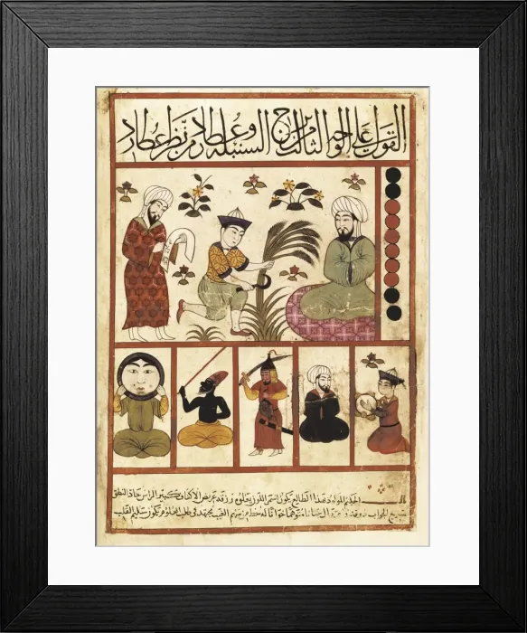 Framed Print : Treatise on Births (14th c. ), divination book Framed Print : Treatise on Births (14th c. ), divination book