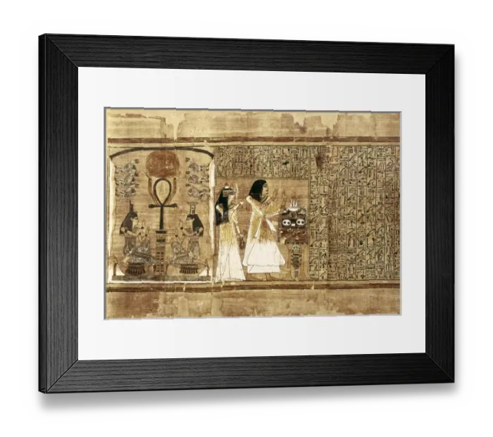 Framed Print : Book of the Dead or Papyrus of Any. ca. 1275 Framed Print : Book of the Dead or Papyrus of Any. ca. 1275