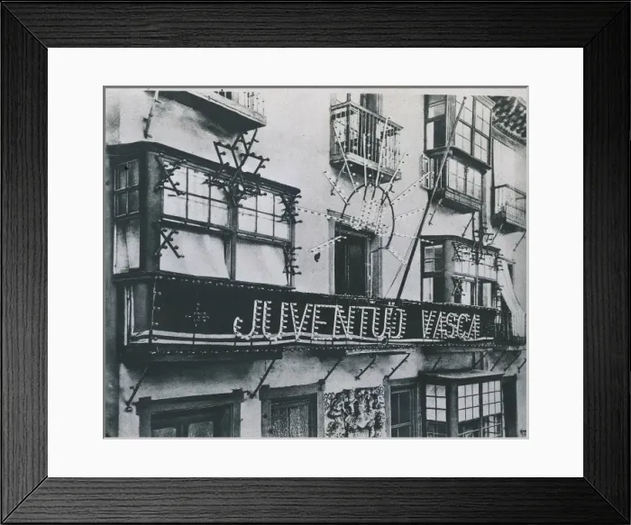 Framed Print : Spain (1904). Seat of Juventud Vasca (Basque Framed Print : Spain (1904). Seat of Juventud Vasca (Basque