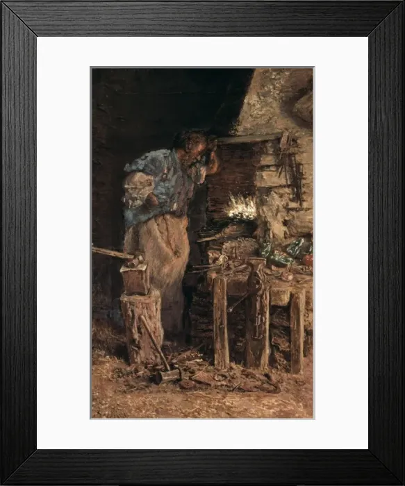 Framed Print : MUяZ i DEGRAIN, Antoni (1841-1924). Blacksmith Framed Print : MUяZ i DEGRAIN, Antoni (1841-1924). Blacksmith