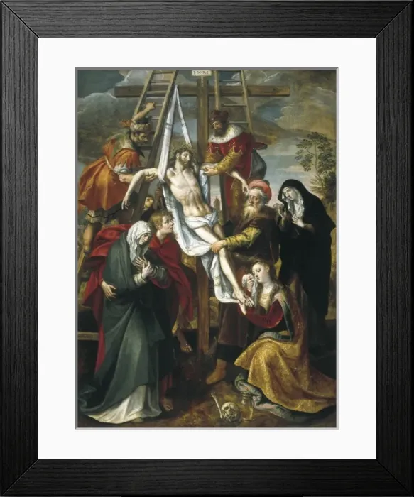 Framed Print : VOS, Maarten de (1531-1603). Deposition of Christ