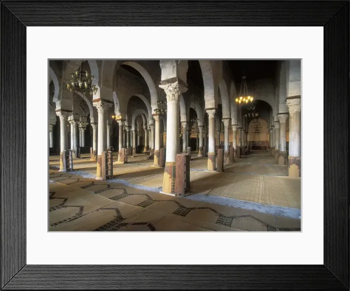 Framed Print : Great Mosque of Kairouan. 836-872. TUNISIA. Qayrawan Framed Print : Great Mosque of Kairouan. 836-872. TUNISIA. Qayrawan