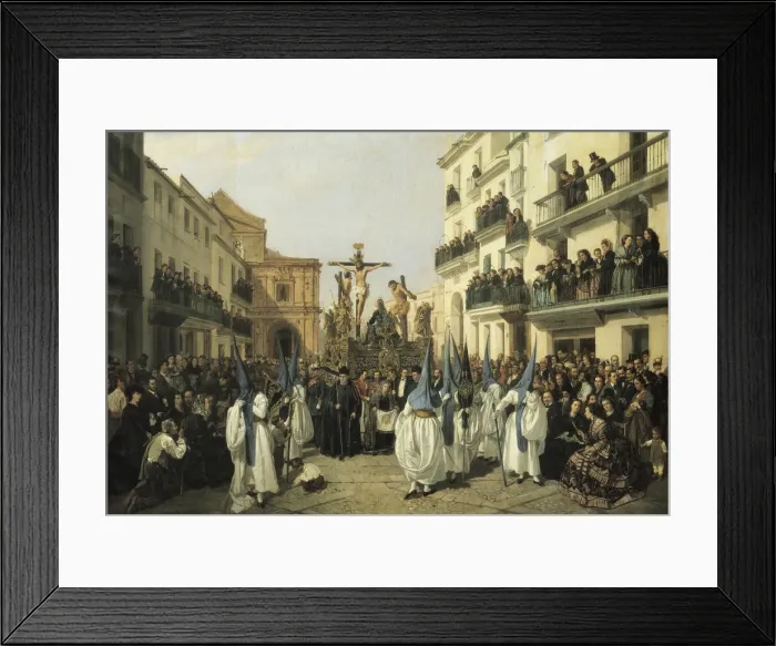 Framed Print : CABRAL BEJARANO, Manuel (1827-1891). Procession Framed Print : CABRAL BEJARANO, Manuel (1827-1891). Procession
