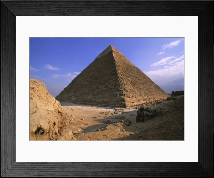 Framed Print : EGYPT. GIZA. Giza. Khafres Pyramid. Egyptian Framed Print : EGYPT. GIZA. Giza. Khafres Pyramid. Egyptian