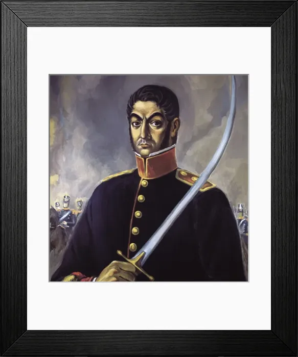 Framed Print : SAN MARTIN, Jose (1778-1850). Argentine military Framed Print : SAN MARTIN, Jose (1778-1850). Argentine military