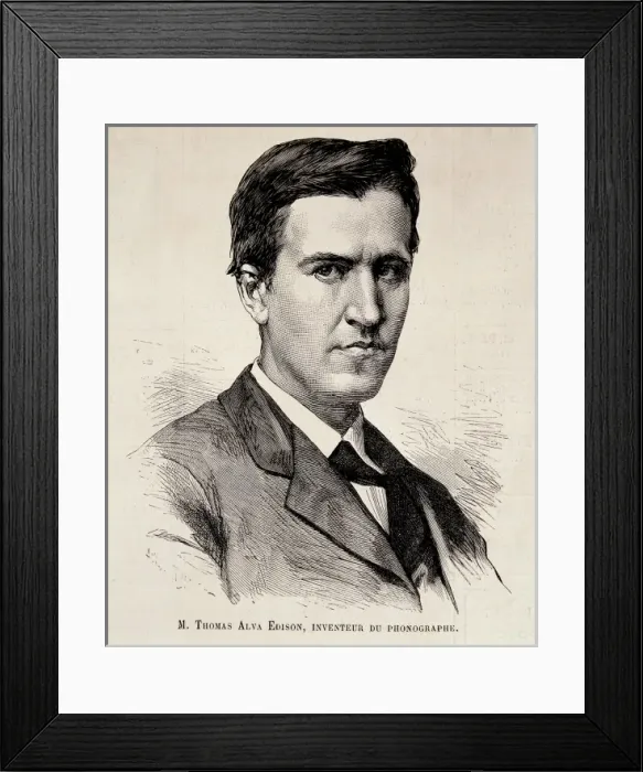 Framed Print : EDISON, Thomas Alva (1847-1931). United States Framed Print : EDISON, Thomas Alva (1847-1931). United States