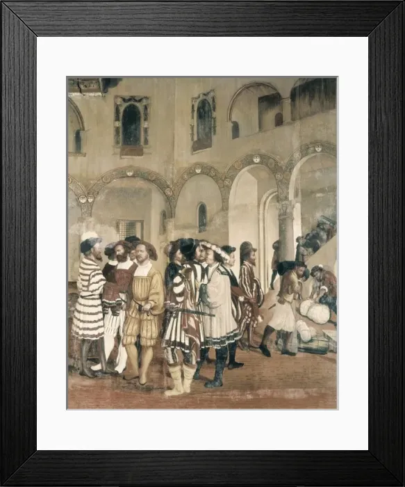 Framed Print : FOGOLINO, Marcello (1483-1553). Courtiers
