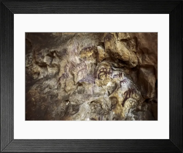 Framed Print : SPAIN. Santillana de Mar. Altamira Caves. Schematic Framed Print : SPAIN. Santillana de Mar. Altamira Caves. Schematic